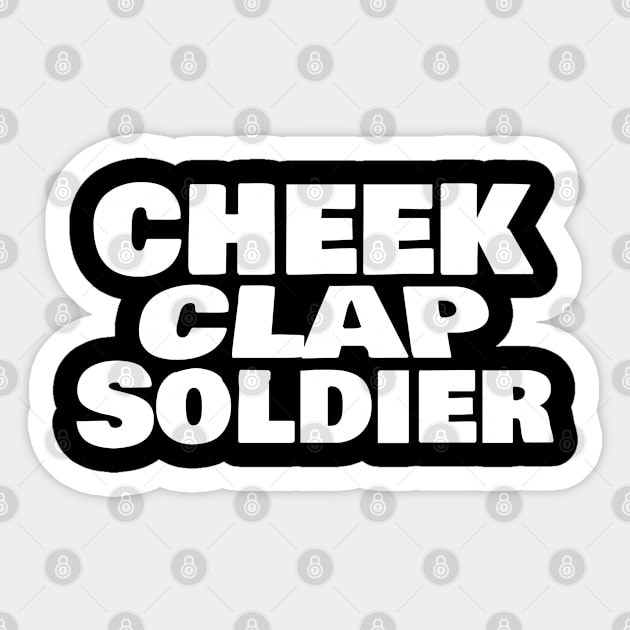 cheek clap soldier Sticker by FromBerlinGift